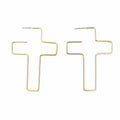 Ornate Gothic Cross Drop Earrings