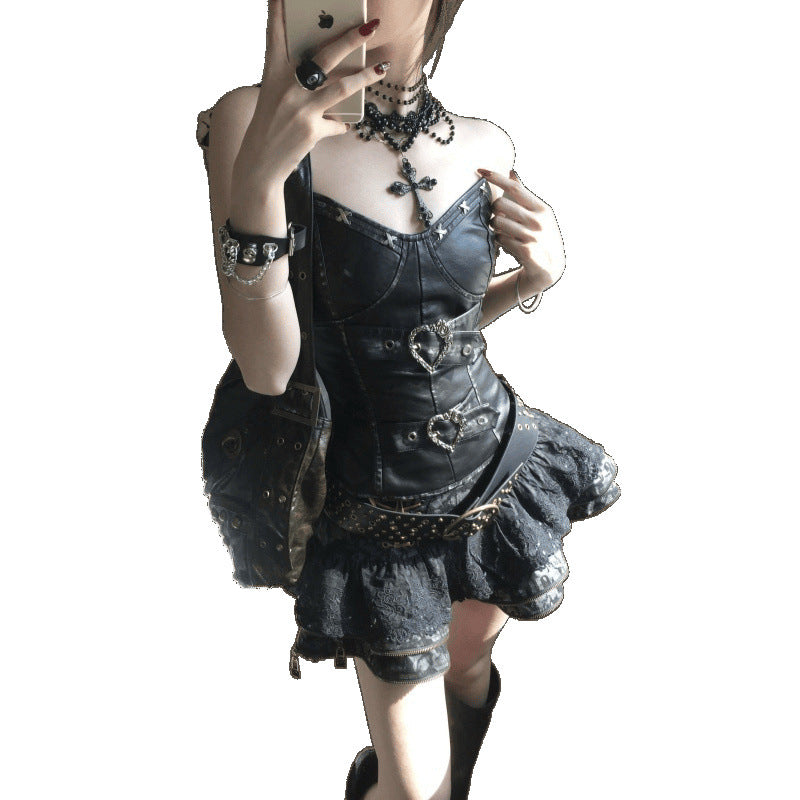 Retro Tube Top &amp; Puffy Skirt Set - Skirts detail view 3 | Cute Splikes