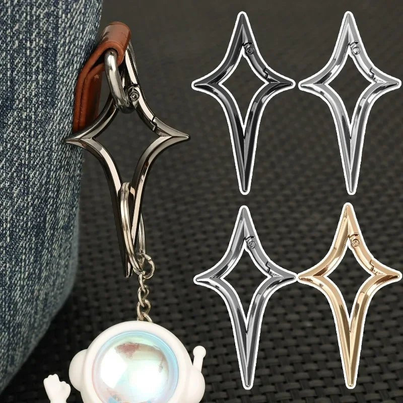Y2K Star Essential Icon Carabiner Keychain Outdoor Mountaineering Car Key Ring Gothic Backpack Fashion Key Chain Accesso - AltBrat