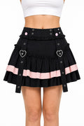 Heart Ruched Tiered Cake Skirt - AltBrat