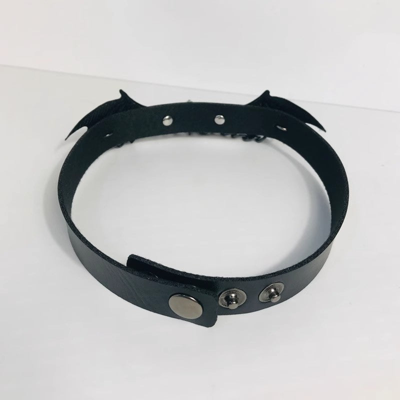 Winged Demon Leather Collar - Necklaces & Chokers detail view 6 | Cute Splikes