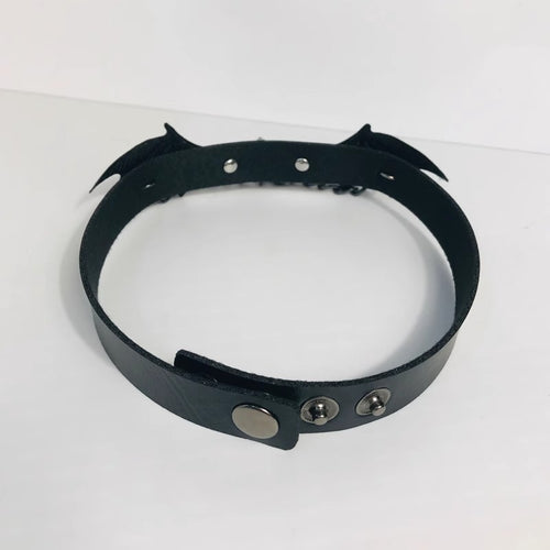 Winged Demon Leather Collar - Necklaces & Chokers detail view 6 | Cute Splikes