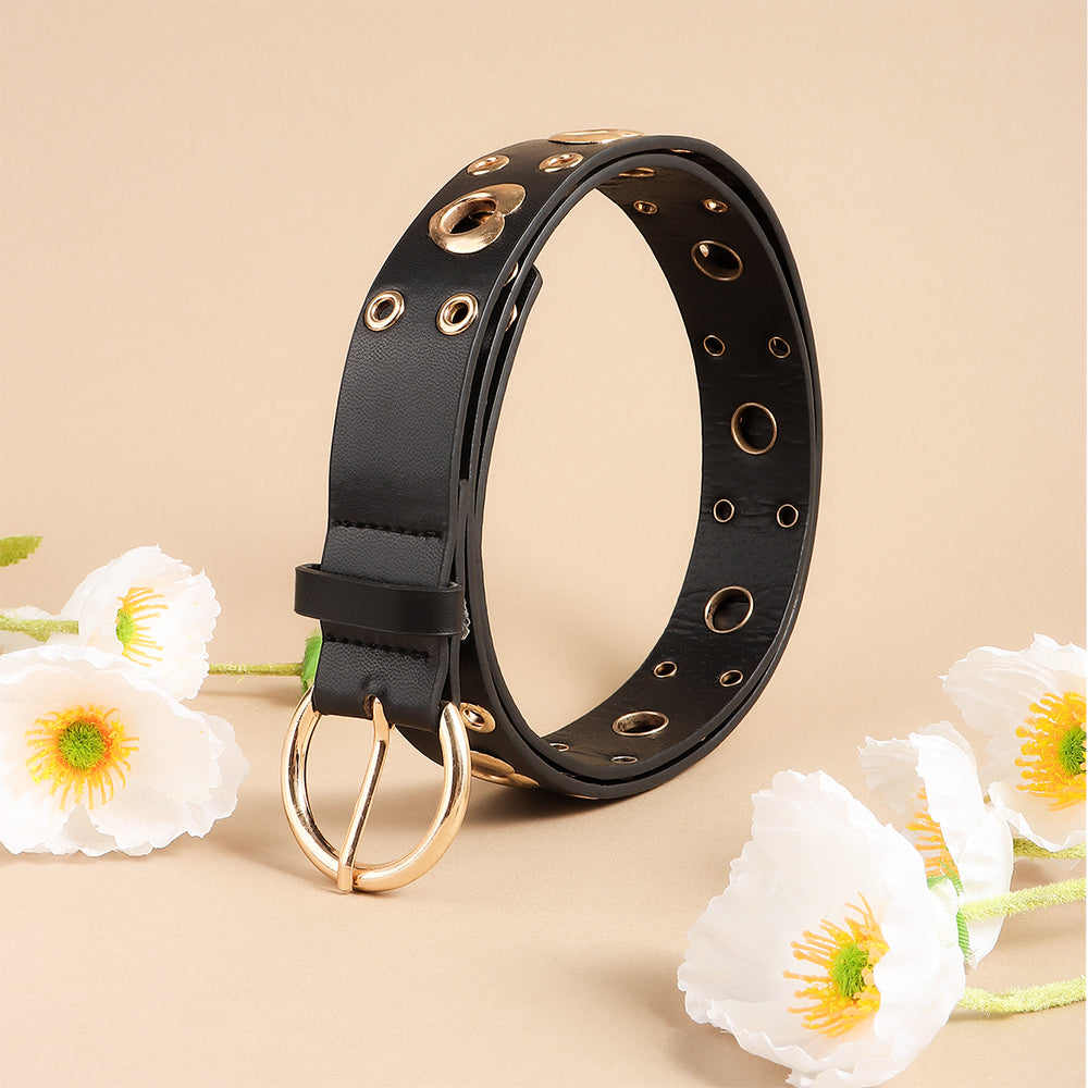 Heart Cutout Metal Eyelet Belt - Belts detail view 2 | Cute Splikes