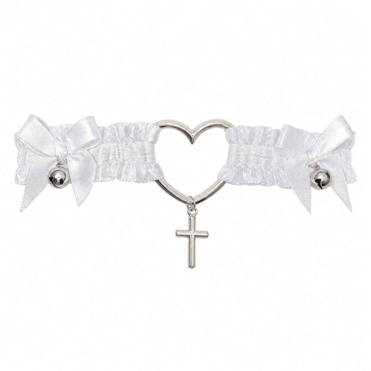 Lace Heart Bell Garter Leg Strap