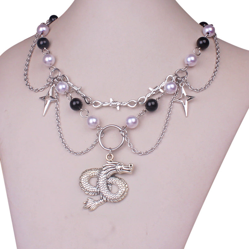 Faux Pearl Cross Necklace - Necklaces & Chokers detail view 11 | Cute Splikes