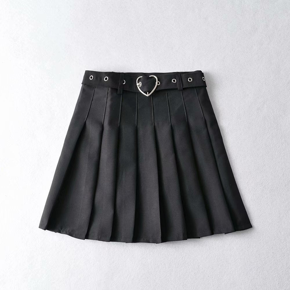Heart Hoop Pleated Skirt - Skirts detail view 2 | Cute Splikes