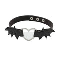 Punk Cute Sweet Cool Angel Wing Heart Leather Choker Necklace For Women INS Hot Girl Choker Necklace Party Jewelry Gift - AltBrat