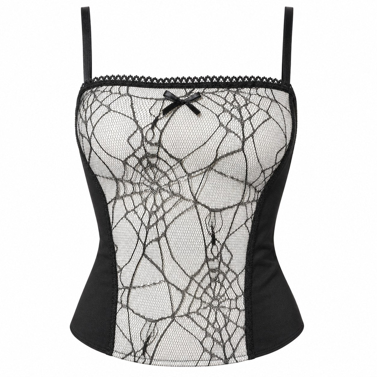 Spider Web Lace Cami Tank Top - AltBrat