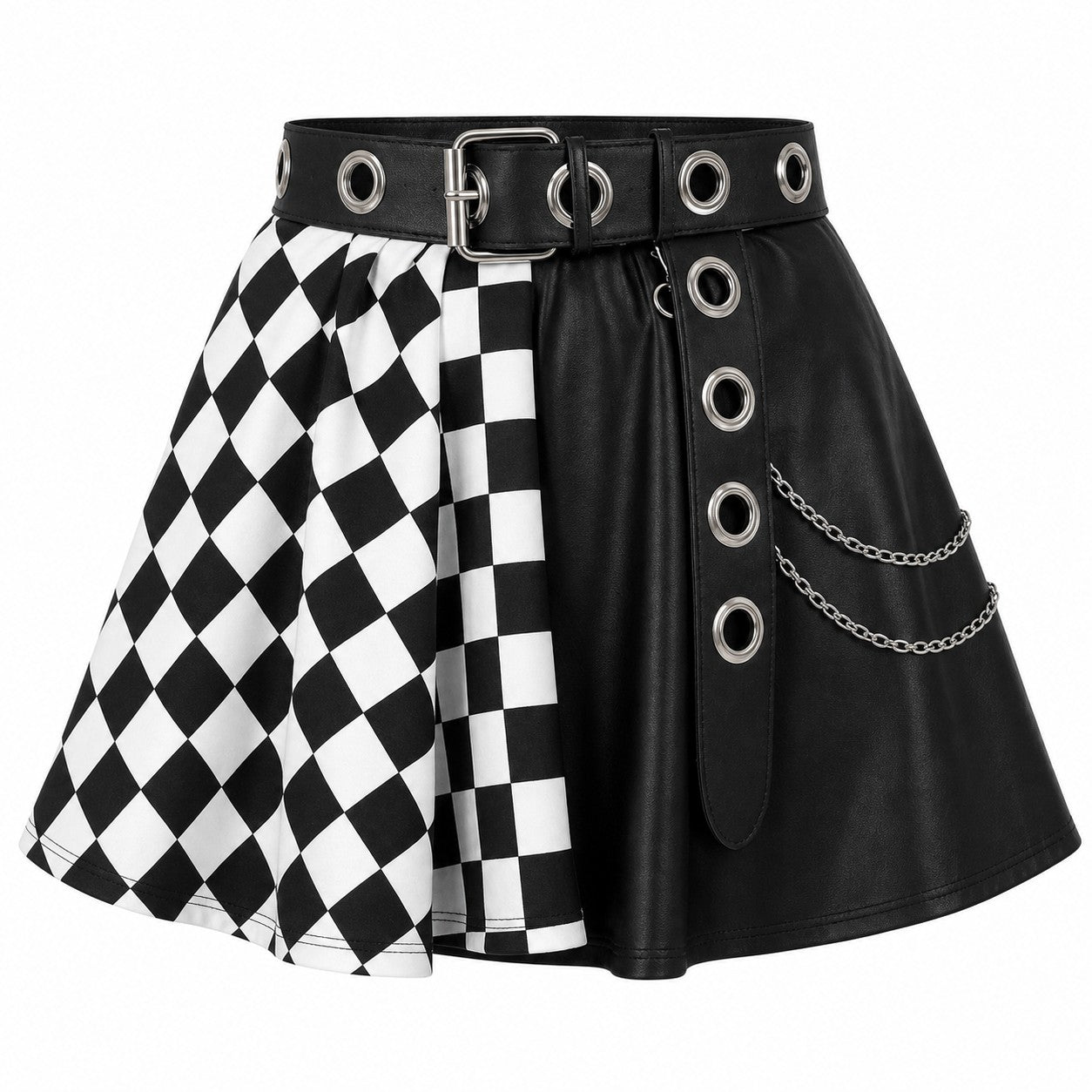 Gothic Plaid A-Line Mini Skirt product