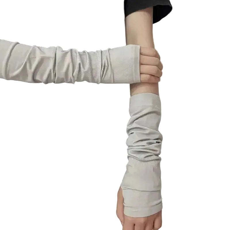 Knit Fingerless Arm Warmer Gloves - AltBrat
