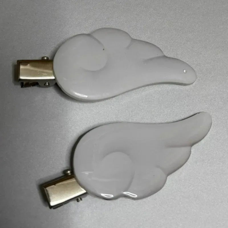 New Y2K Angel Wing Hair Clips Kawaii Sweet Girls Fashion Plastic Hairpin Harajuku Style Barrettes Headwear Ornaments Acc - AltBrat