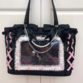 DIY Ribbon Bow Pendant Itabag Decor Lolita Gothic Pearl Bow Brooch Luggage Pendant Itabag Exquisite Decorative Bag Chain - AltBrat