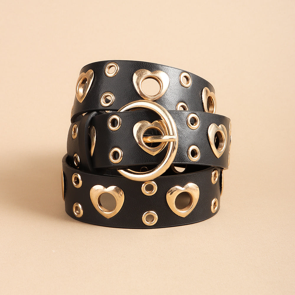 Heart Cutout Metal Eyelet Belt - Belts detail view 5 | Cute Splikes