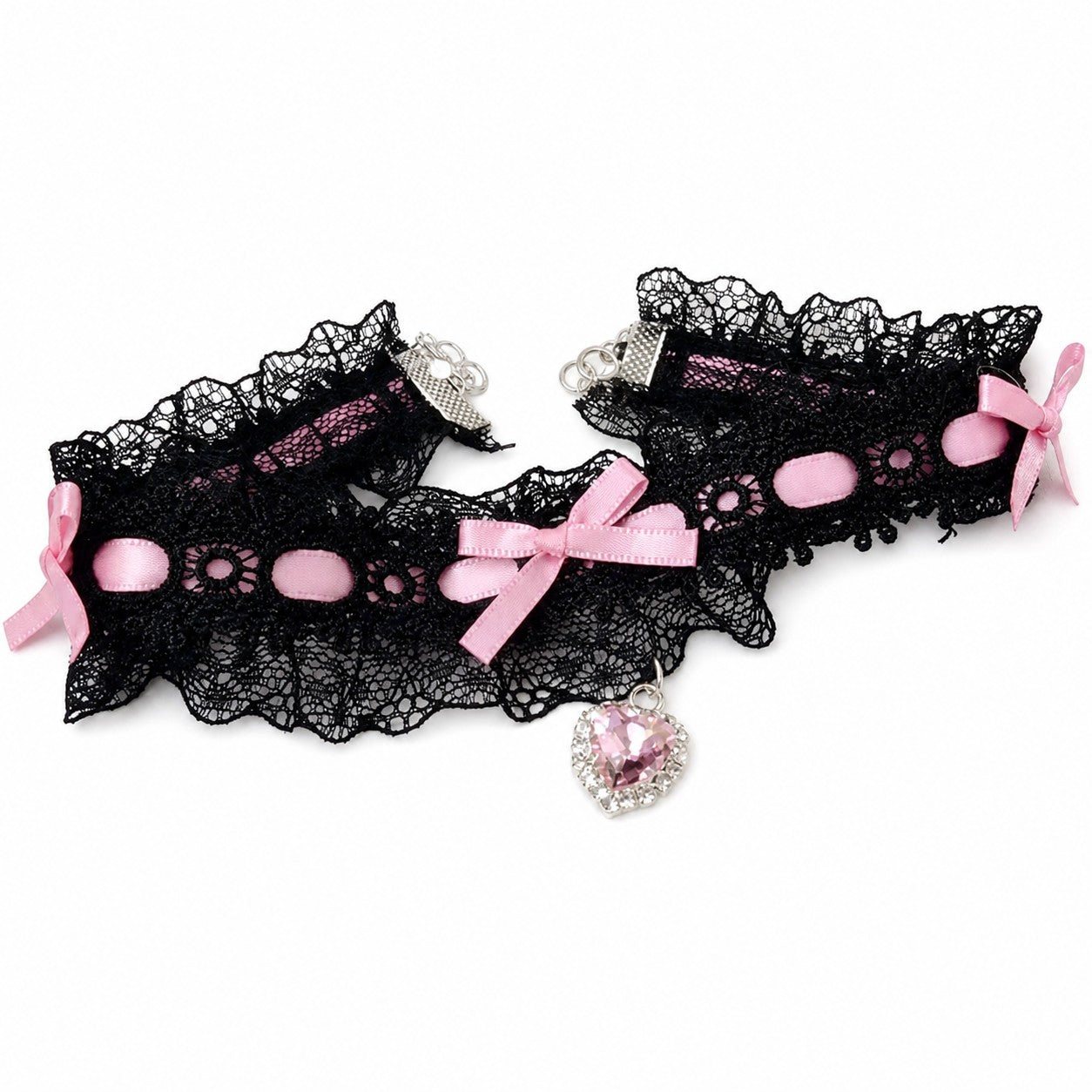 1 Piece kawaii Lolita Style Choker for Girls Cute Necklace Bow Lace Anime Fashion Collar Elegant Gothic Sweet Neck Jewel
