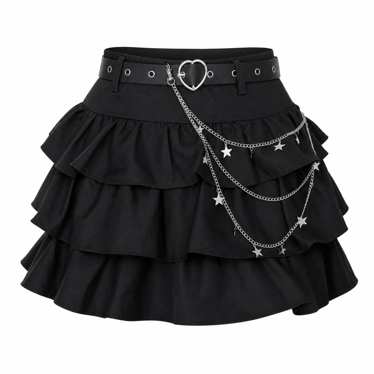 Tiered Cake Skirt with Heart Belt & Star Chain product - AltBrat