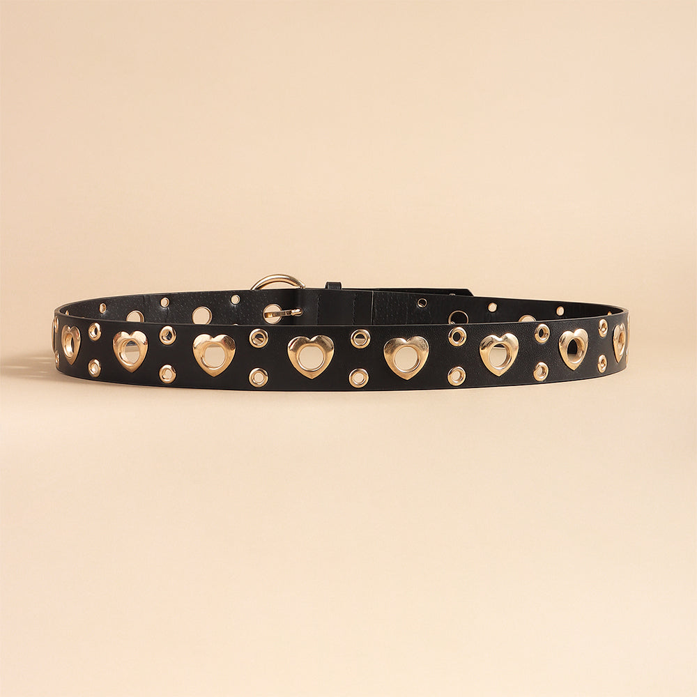 Heart Cutout Metal Eyelet Belt - Belts detail view 7 | Cute Splikes