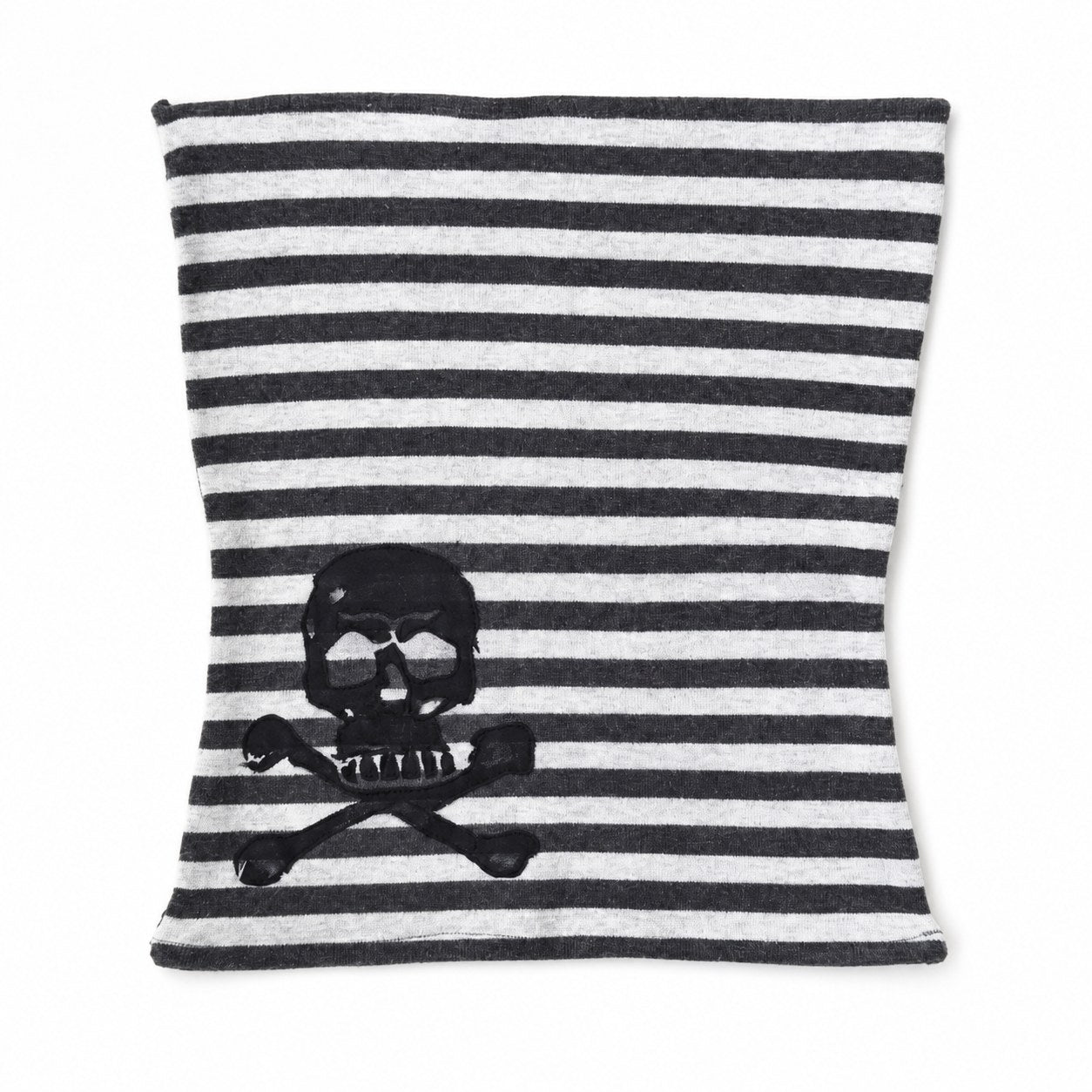 Striped Skull & Crossbones Strapless Bandeau Top - AltBrat