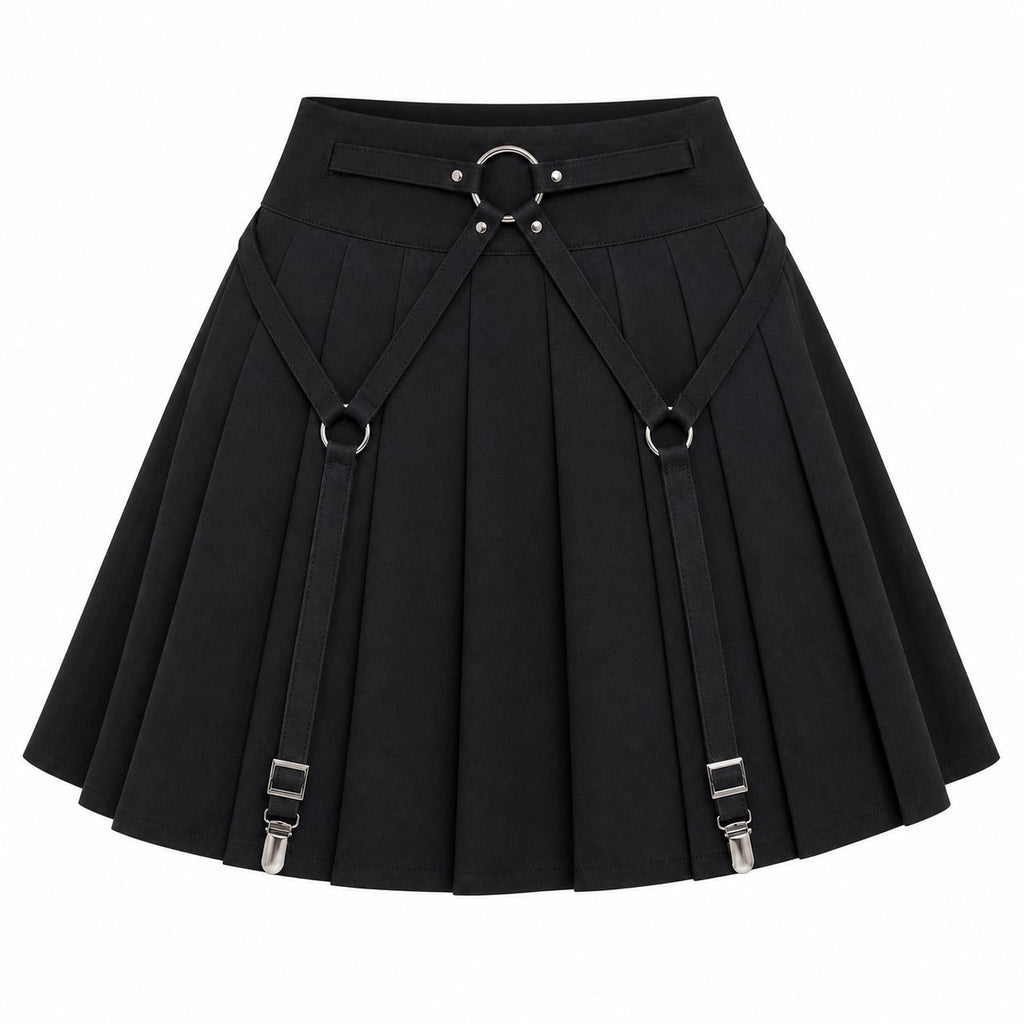 Pleated Skirt with Garter Harness & Sock Clips product - AltBrat