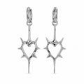 Thorn Heart & Cross Earrings - AltBrat