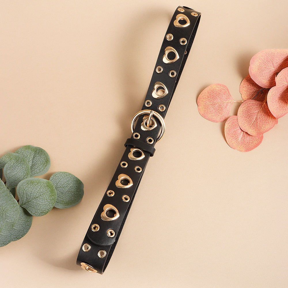 Heart Cutout Metal Eyelet Belt - Belts detail view 4 | Cute Splikes