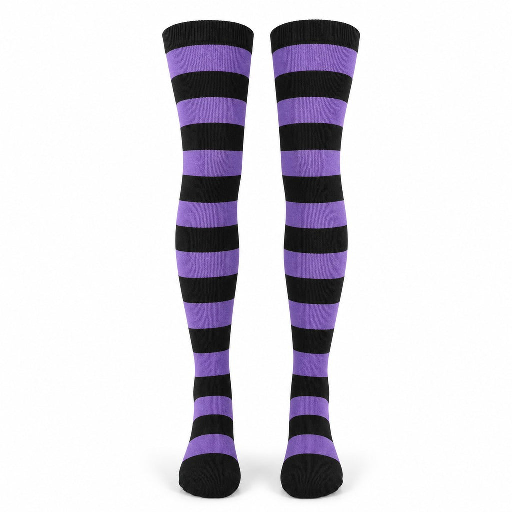 Striped Over-Knee Thigh-High Socks - AltBrat