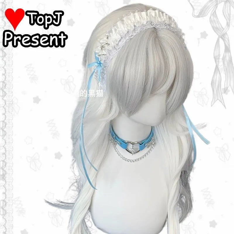 Harajuku Y2K Spicy Girl Lace Bow Headband Lolita Hair Accessory Niche Japanese Dark Gothic JK Subculture Headwear Hairho - AltBrat