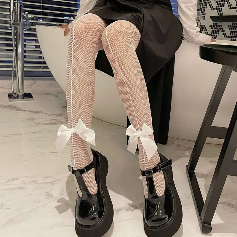 Sheer Hollow-Out Fishnet Pantyhose