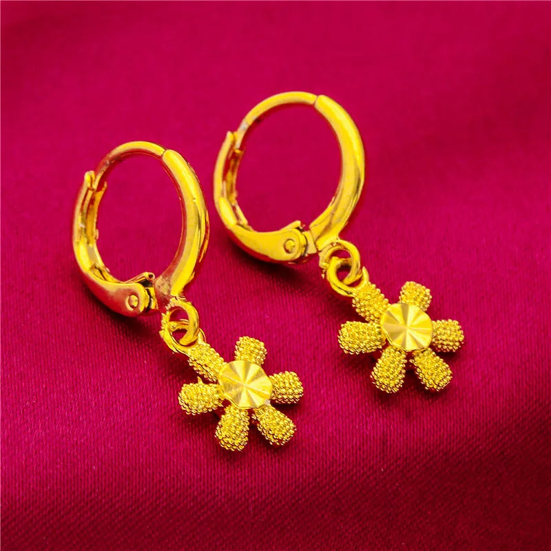 Heart Cross Key Drop Earrings (Stainless Steel)