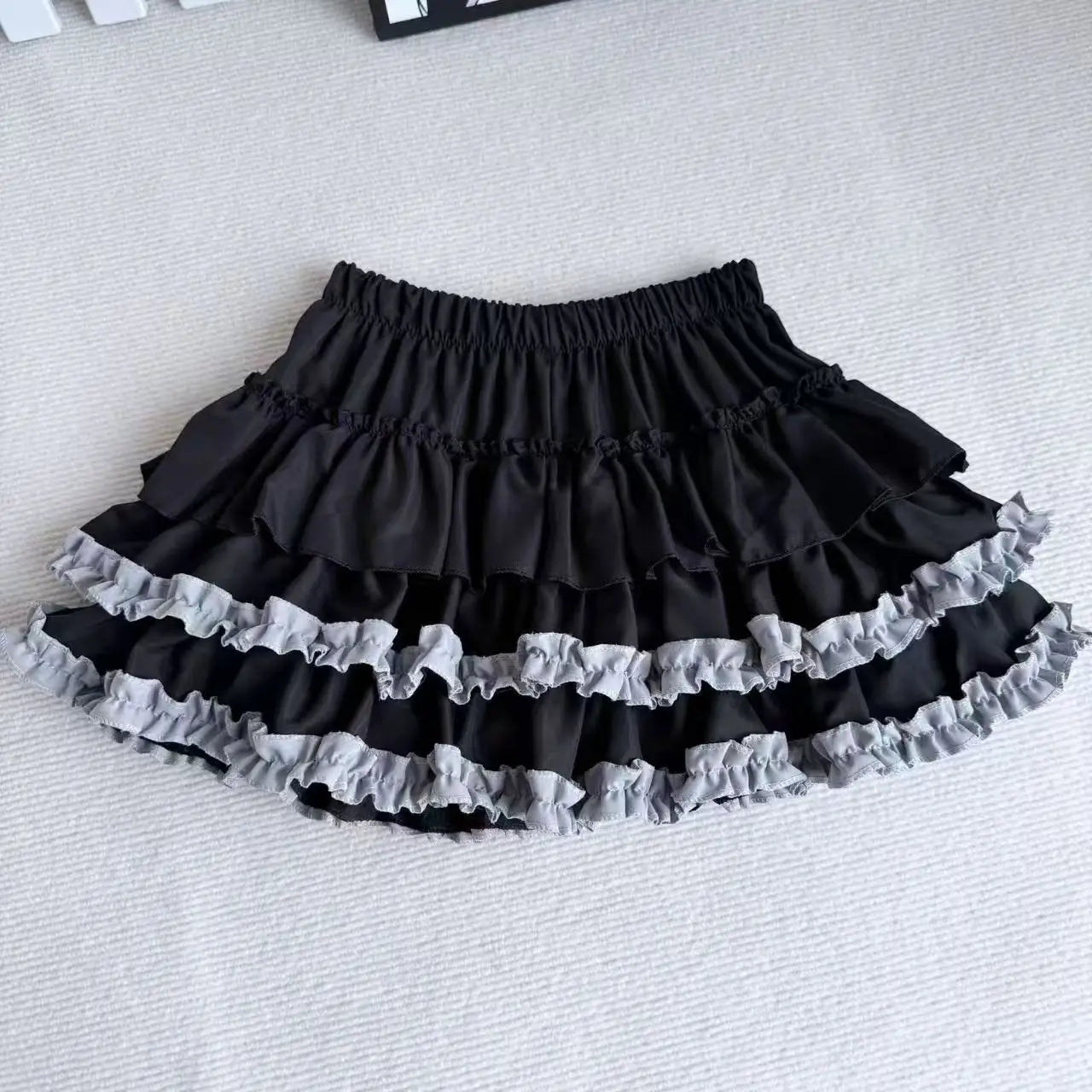 Purple Tiered Ruffle Cake Mini Skirt