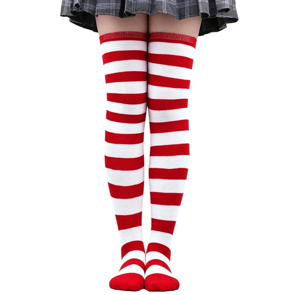 Striped Over-Knee Thigh-High Socks
