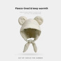 Plush Bear Ear Fleece Beanie