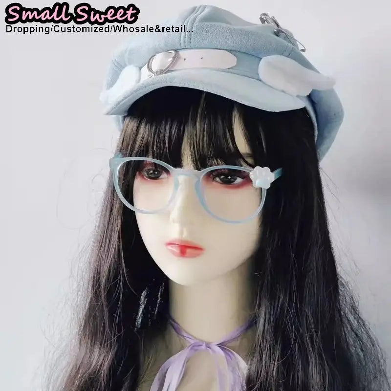 Bunny Ear Suede Beret with Belt & Star Charm