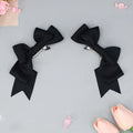 Satin Bow Hair Clips (Pair, Multi-Colour)