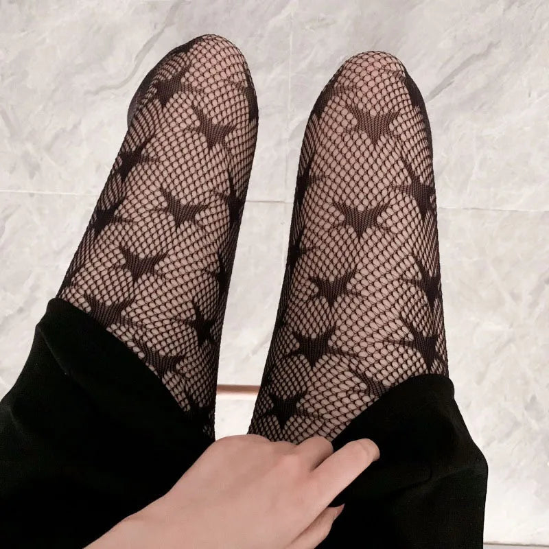 Star Pattern Fishnet Tights