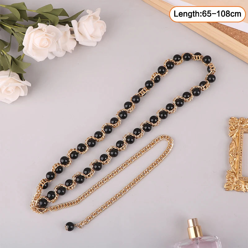 Layered Pearl Waist Chain