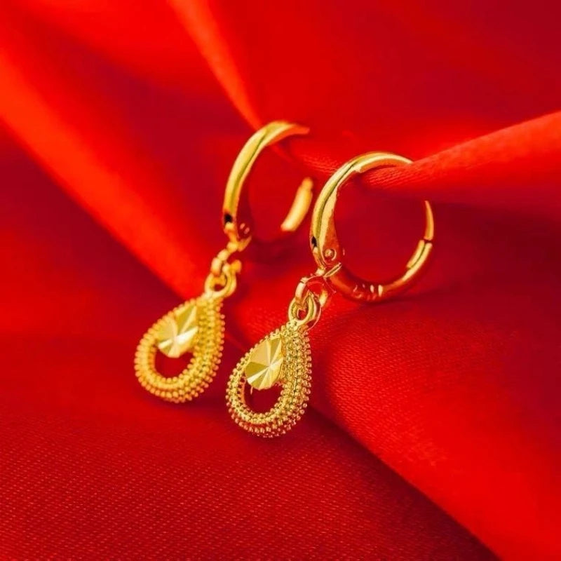 Heart Cross Key Drop Earrings (Stainless Steel)