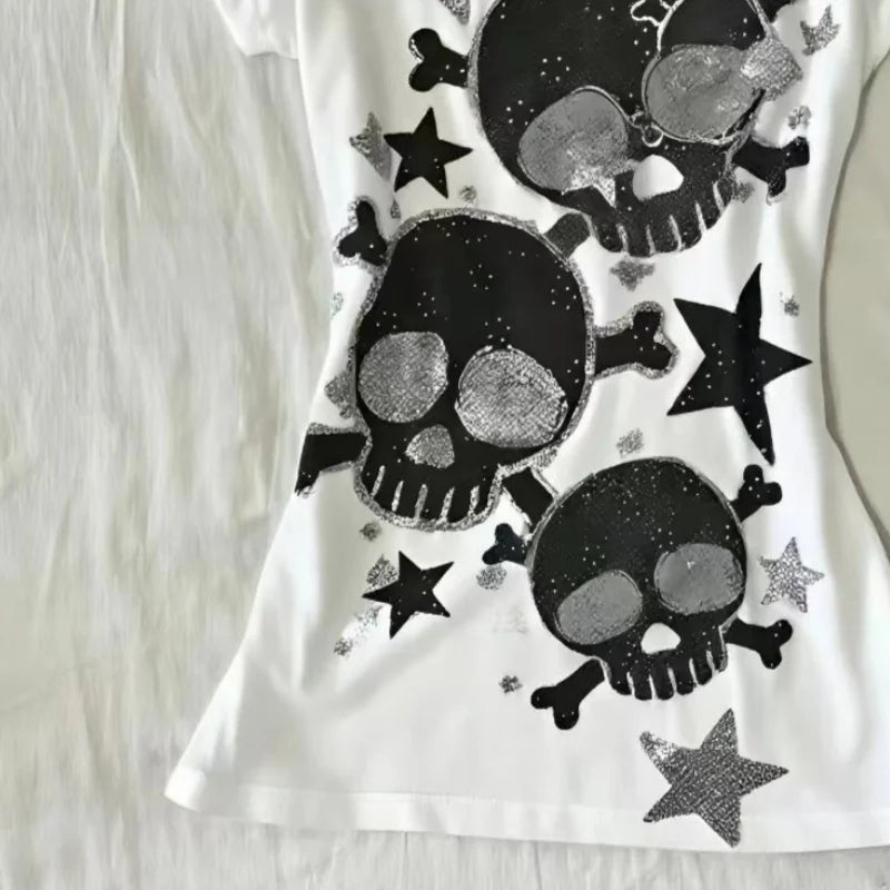 Star Skull Graphic Tee - Tops & Dresses detail view 4 | Cute Splikes