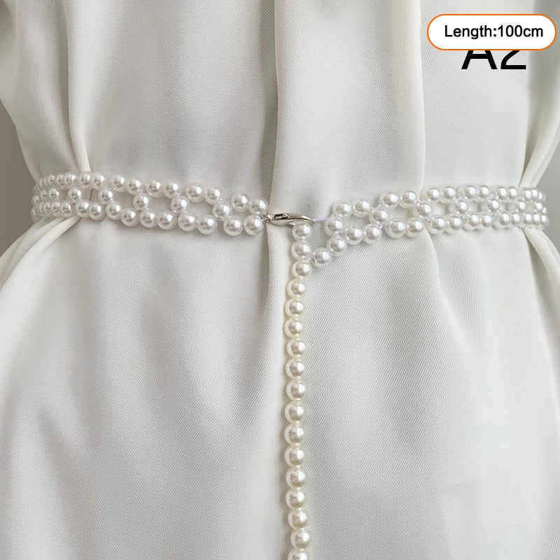Layered Pearl Waist Chain
