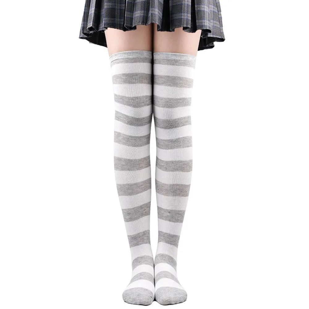 Striped Over-Knee Thigh-High Socks