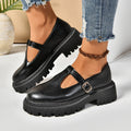Platform Mary Jane Buckle Shoes