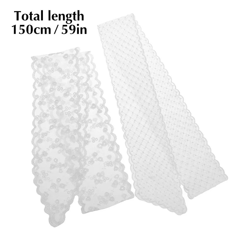 Sheer Lace Bow Waist Belt
