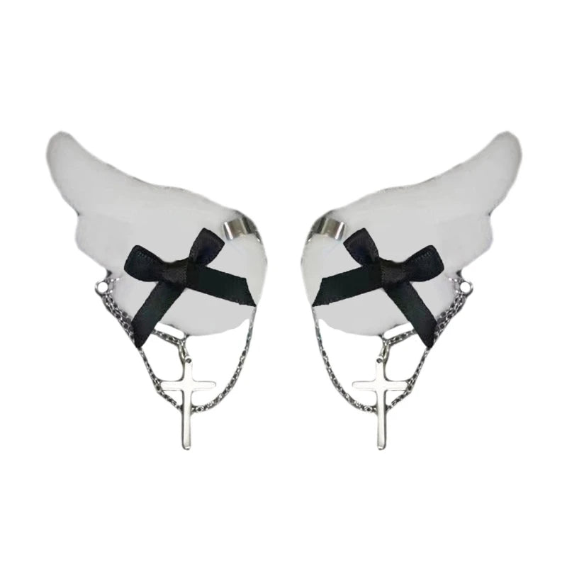 Angel Wing Bow Hair Clips