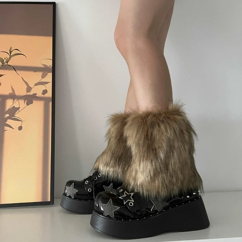 Faux Fur Boot Covers - Shoes & Boots detail view 3 | Cute Splikes