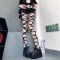 Ripped Fishnet Tights (Black)