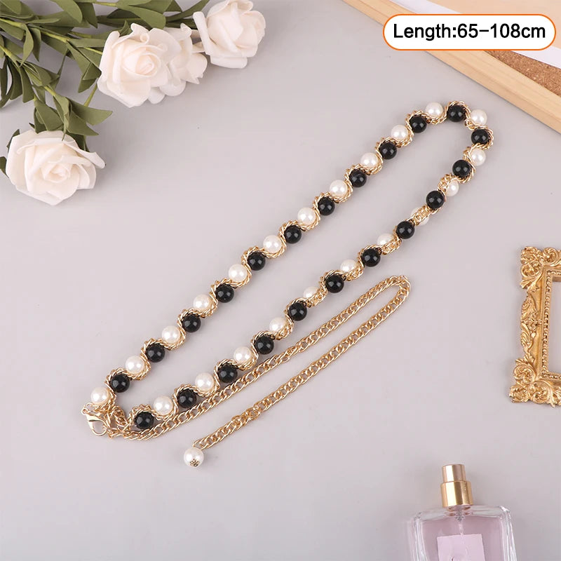 Layered Pearl Waist Chain