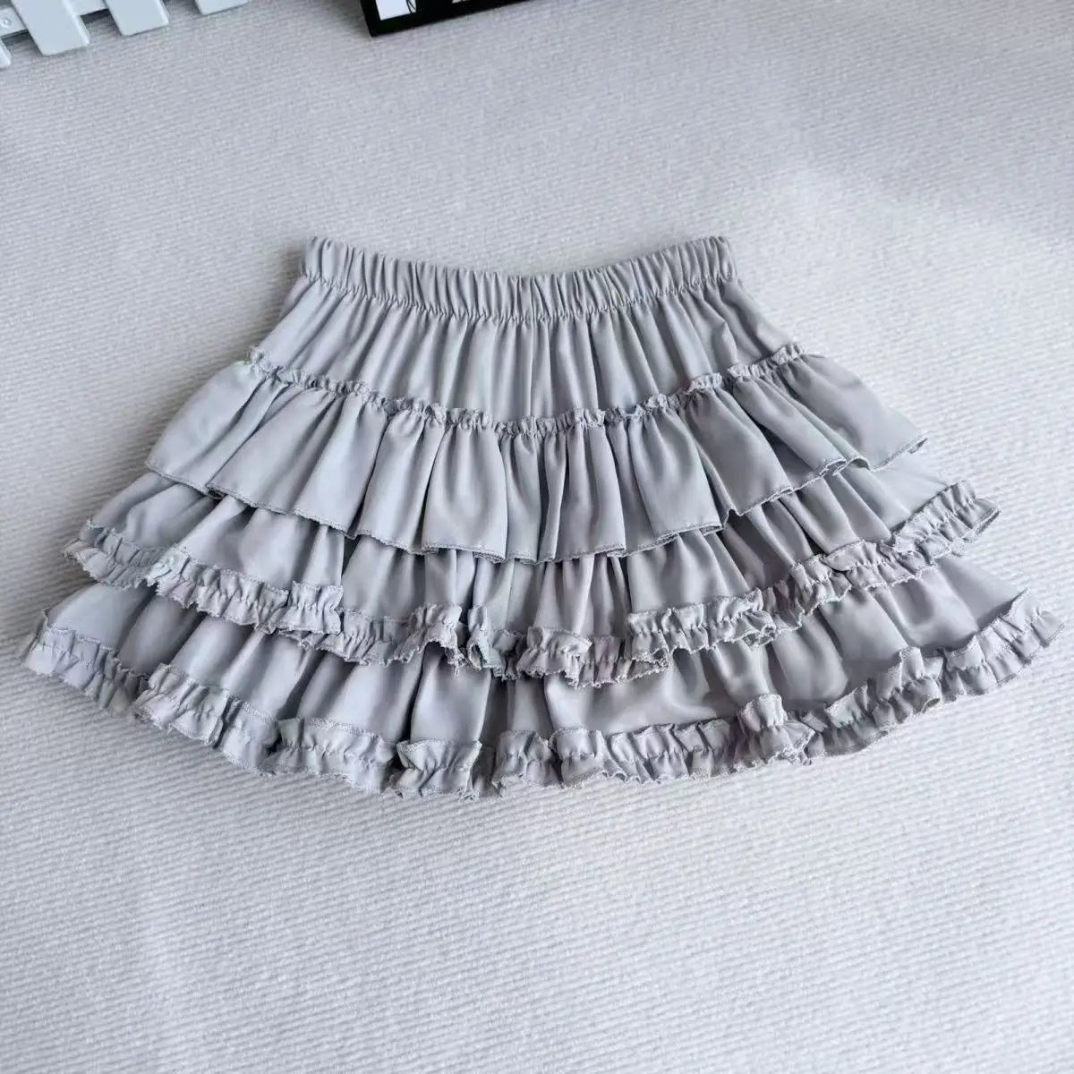 Purple Tiered Ruffle Cake Mini Skirt