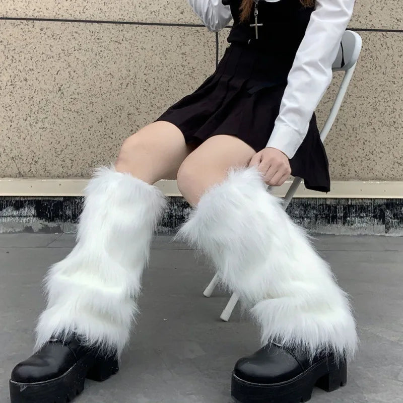 Faux Fur Leg Warmers - Leg Warmers & Boot Covers detail view 6 | Cute Splikes