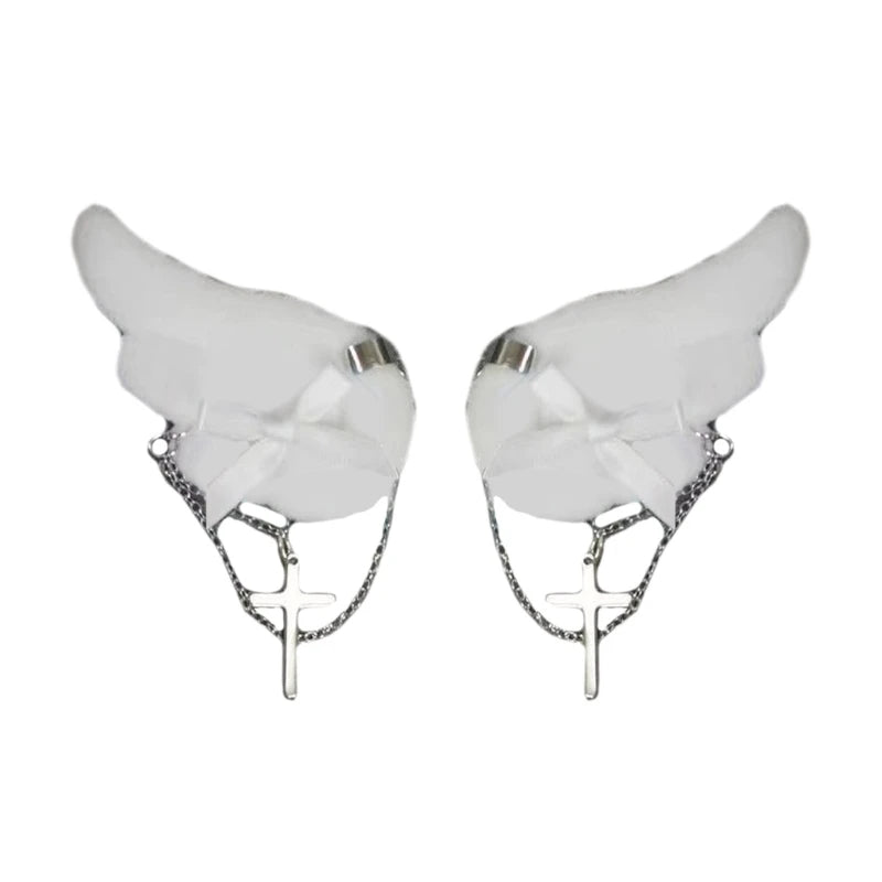 Angel Wing Bow Hair Clips