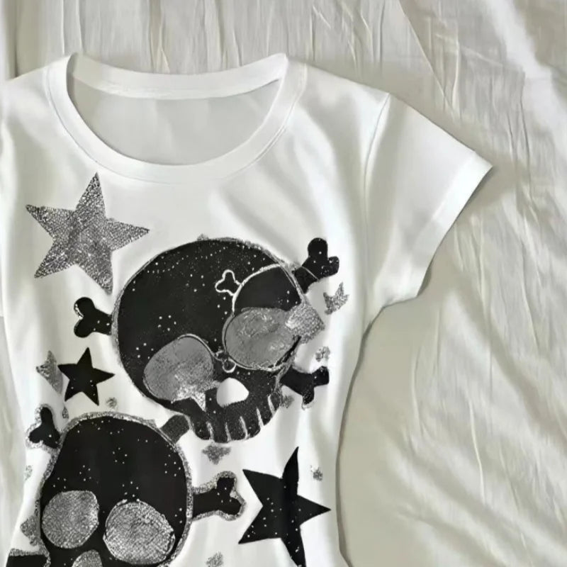 Star Skull Graphic Tee - Tops & Dresses detail view 5 | Cute Splikes