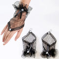 Lace Bow Fishnet Gloves - Gloves & Arm Warmers detail view 7 | Cute Splikes